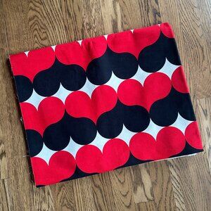 2 yards IKEA Heart Pattern Fabric from 2006 - Red White Black - Ace of Spades